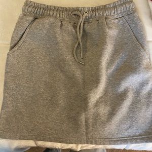 Gray PLT Sweat Mini Skirt